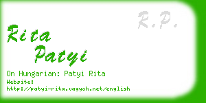 rita patyi business card